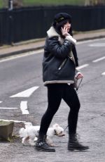 DAISY LOWE Out with Her Dog Monty in Primrose Hill 03/04/2021