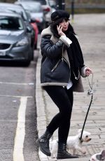 DAISY LOWE Out with Her Dog Monty in Primrose Hill 03/04/2021