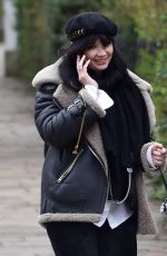 DAISY LOWE Out with Her Dog Monty in Primrose Hill 03/04/2021