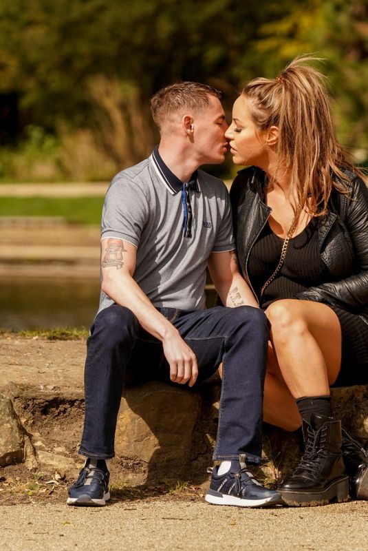DANIELLE MASON and Ben Hatchett Out Kissing in a Park in East Sussex 03/28/2021