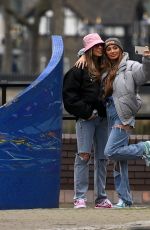 DEMI SIMS and FRANCESCA FARAGO Out in London 03/24/2021