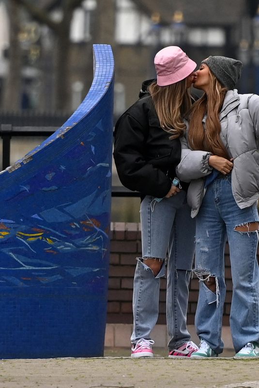 DEMI SIMS and FRANCESCA FARAGO Out in London 03/24/2021