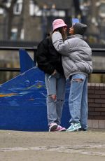 DEMI SIMS and FRANCESCA FARAGO Out in London 03/24/2021