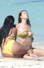DESIREE CORDERO and MIRTHA MICHELLE in Bikinis at a Beach in Cancun 03/02/2021