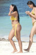 DESIREE CORDERO and MIRTHA MICHELLE in Bikinis at a Beach in Cancun 03/02/2021