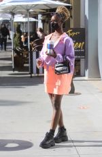 DIARRA SYLLA Out Shopping in Beverly Hills 03/11/2021