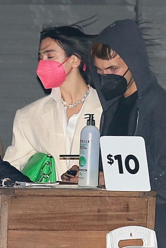 DUA LIPA and Anwar Hadid at Nobu in Malibu 03/21/2021