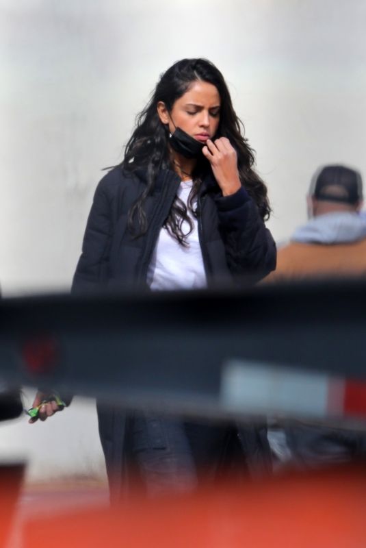 EIZA GONZALEZ on the Set of Ambulance in Los Angeles 03/12/2021