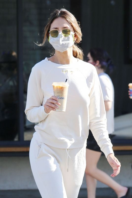 EIZA GONZALEZ Out for Coffee in West Hollywood 03/27/2021