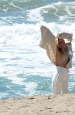 ELSA HOSK Out at a Beach in Malibu 03/21/2021