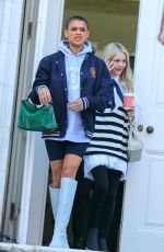 EMILY ALYN LIND and JORDAN ALEXANDER on the Set of Gossip Girl in New York 02/25/2021