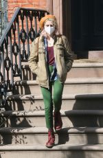 EMILY ALYN LIND and JORDAN ALEXANDER on the Set of Gossip Girl in New York 03/03/2021