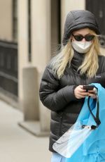 EMILY ALYN LIND Heading to Hair-and-makeup on the Set of Gossip Girl 03/16/2021