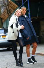 EMILY ALYN LIND, JORDAN ALEXANDER, ELI BROWN and Evan Mock on the Set of Gossip Girl 03/15/2021