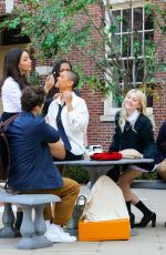 EMILY ALYN LIND on the Set of Gossip Girl 03/11/2021