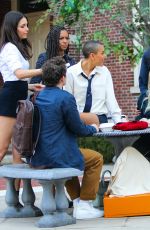 EMILY ALYN LIND on the Set of Gossip Girl 03/11/2021