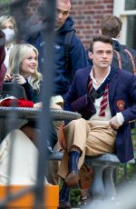 EMILY ALYN LIND on the Set of Gossip Girl 03/11/2021