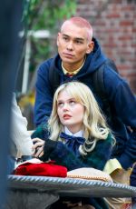 EMILY ALYN LIND on the Set of Gossip Girl 03/11/2021