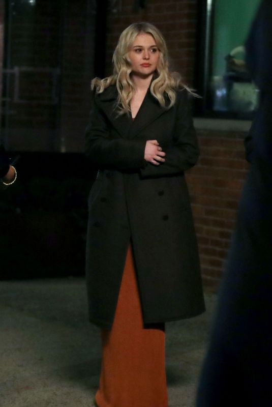 EMILY ALYN LIND on the Set of Gossip Girl in New York 03/04/2021