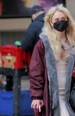 EMILY ALYN LIND on the Set of Gossip Girl in New York 03/23/2021