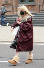 EMILY ALYN LIND on the Set of Gossip Girl in New York 03/23/2021