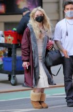 EMILY ALYN LIND on the Set of Gossip Girl in New York 03/23/2021