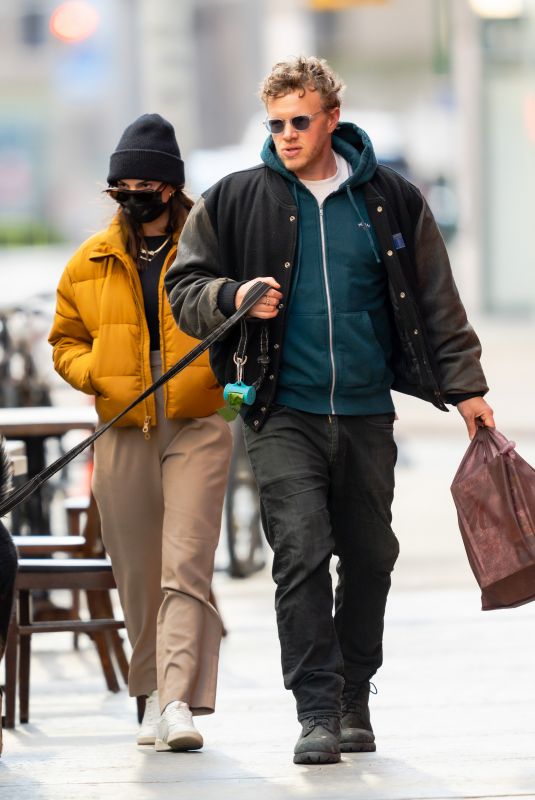 EMILY RATAJKOWSKI and Sebastian Bear McClard Out with Their Dog in New York 03/14/2021