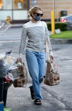 EMMA ROBERTS Out Shopping at Bristol Farms in Beverly Hills 03/01/2021