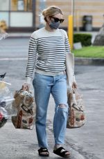 EMMA ROBERTS Out Shopping at Bristol Farms in Beverly Hills 03/01/2021