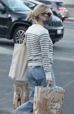 EMMA ROBERTS Out Shopping at Bristol Farms in Beverly Hills 03/01/2021