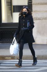 FAMKE JANSSEN All in Black Out in New York 03/08/2021
