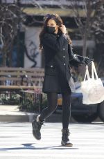 FAMKE JANSSEN All in Black Out in New York 03/08/2021