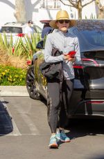 FELICITY HUFFMAN Out wit Her Dogs in Studio City 02/28/2021