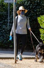 FELICITY HUFFMAN Out wit Her Dogs in Studio City 02/28/2021