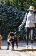 FELICITY HUFFMAN Out wit Her Dogs in Studio City 02/28/2021