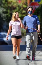 FLORENCE PUGH and Zach Braff Out with Their Dog in Los Angeles 03/01/2021
