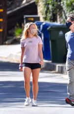 FLORENCE PUGH and Zach Braff Out with Their Dog in Los Angeles 03/01/2021