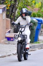 FLORENCE PUGH Out Riding a Electric Bike in Pasadena 03/07/2021