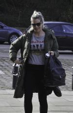 GEMMA ATKINSON Arrives at Hits Radio in Manchester 03/22/2021