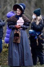 GEMMA WHELAN on the Set of Gentleman Jack Series 2 in Leeds 03/02/2021