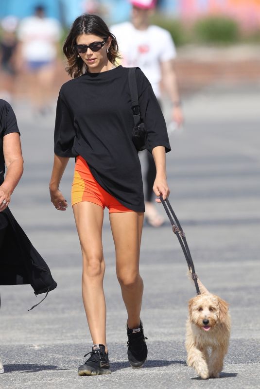 GEORGIA FOWLER Out with Her Dog in Sydney 03/07/2021