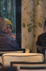 GIGI and BELLA HADID Out for Lunch in Milan 02/28/2021
