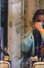 GIGI and BELLA HADID Out for Lunch in Milan 02/28/2021