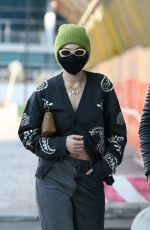 GIGI HADID Arrives at Versace Office in Milan 02/28/2021