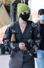 GIGI HADID Arrives at Versace Office in Milan 02/28/2021