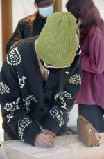 GIGI HADID at Fitting for Versace Show in Milan 02/28/2021