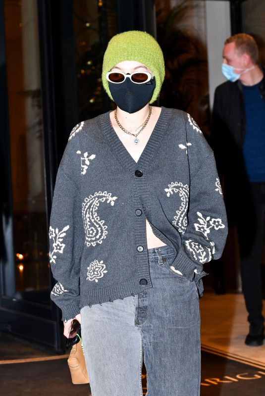 GIGI HADID Leaves Her Hotel in Milan 02/28/2021