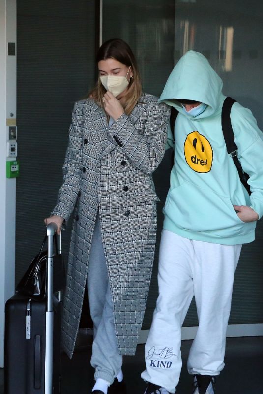 HAILEY and Justin BIEBER Arrives at Airport in Paris 02/28/2021