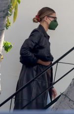 HAILEY BIEBER at a Hair Salon in West Hollywood 03/29/2021