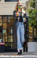 HAILEY BIEBER at a Hair Salon in West Hollywood 03/29/2021